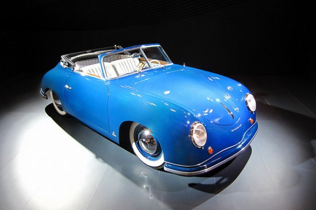 Baby Blue Porsche 356 Convertible Sports Car | Amazing Classic Cars