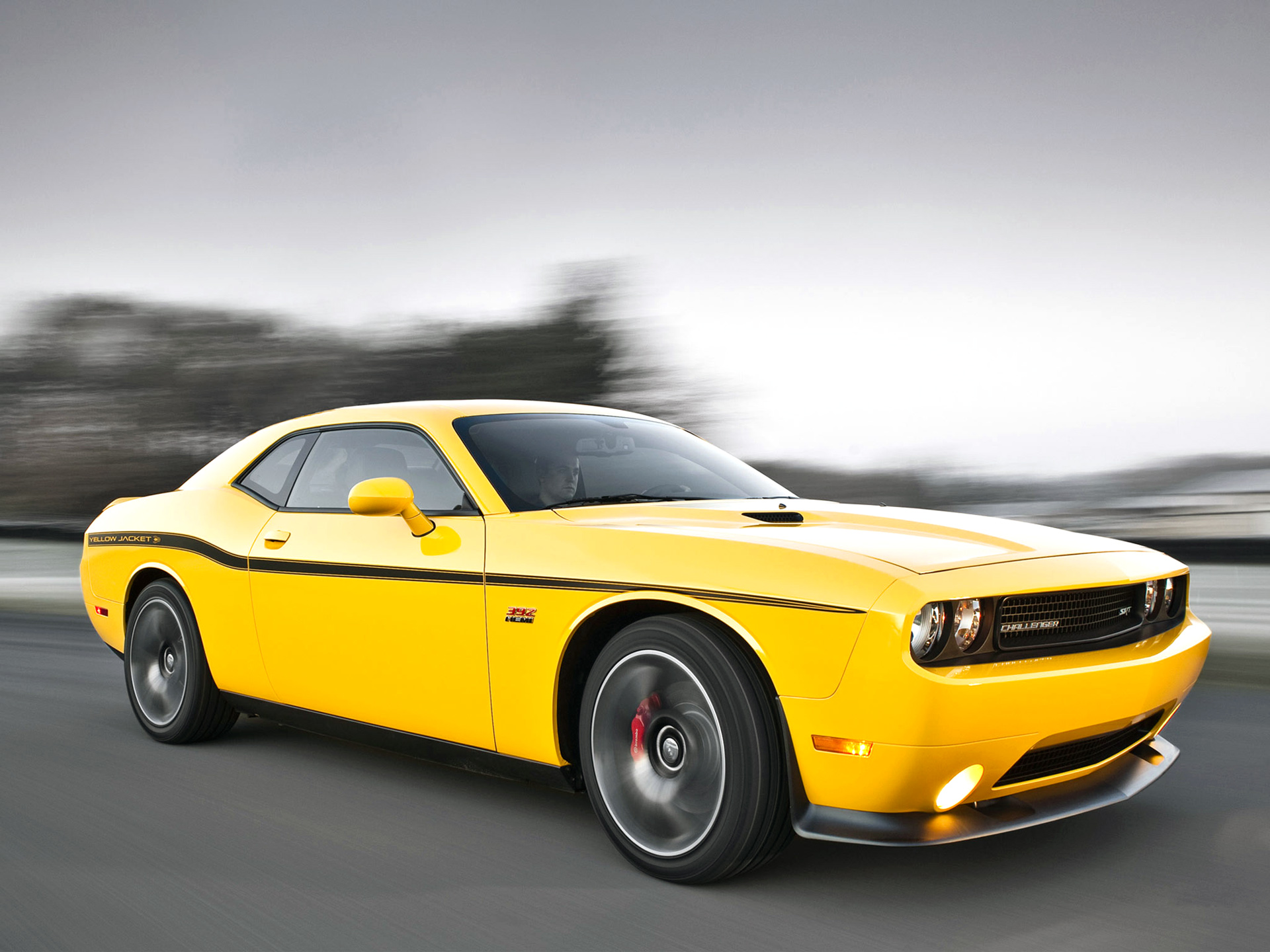 yellow 2012 Dodge Challenger srt8