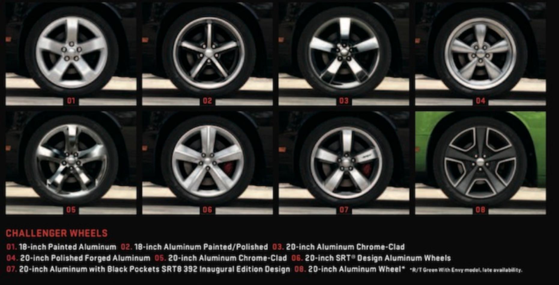 2011 Challenger rim choices