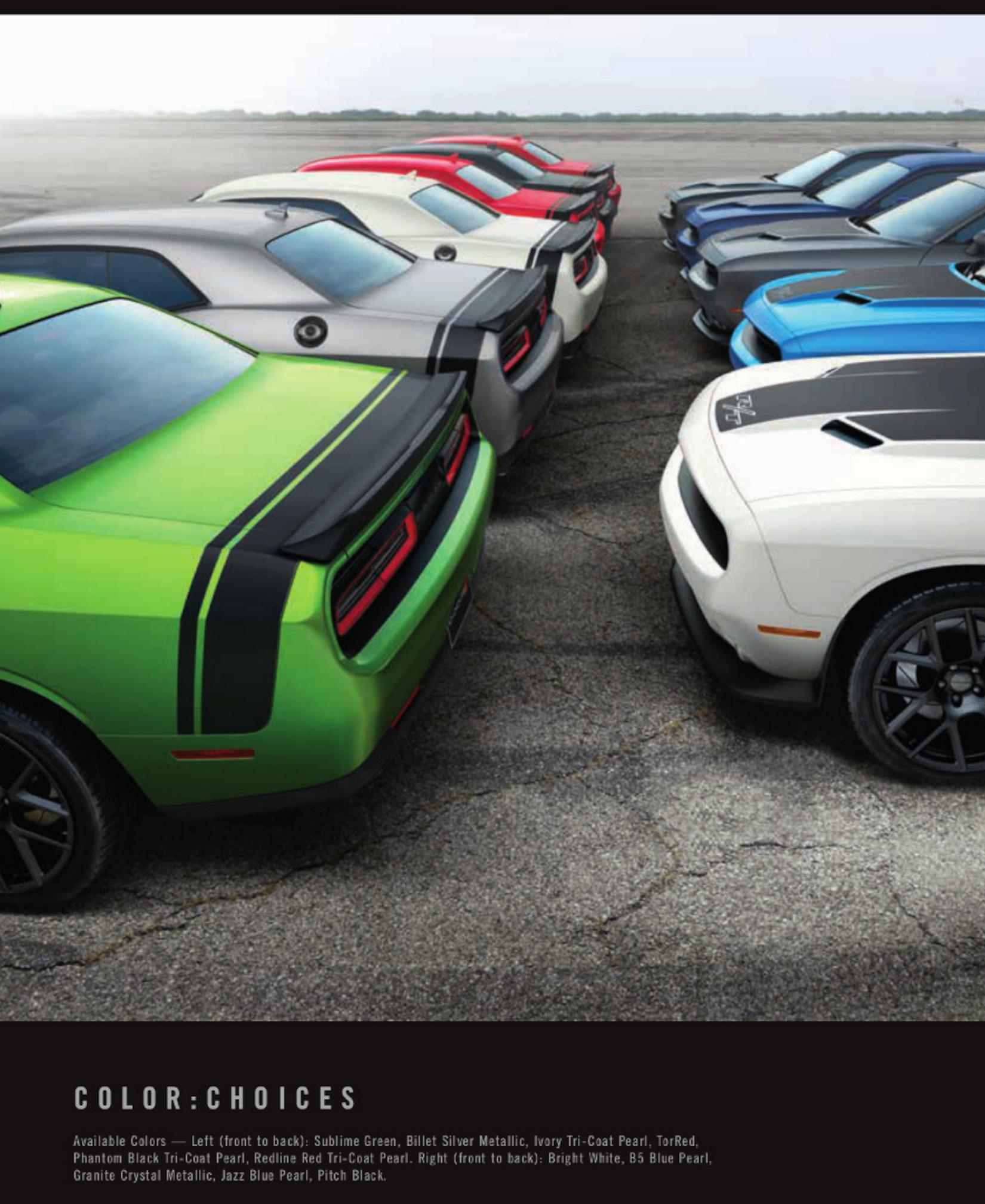 2015 Dodge Challenger color choices