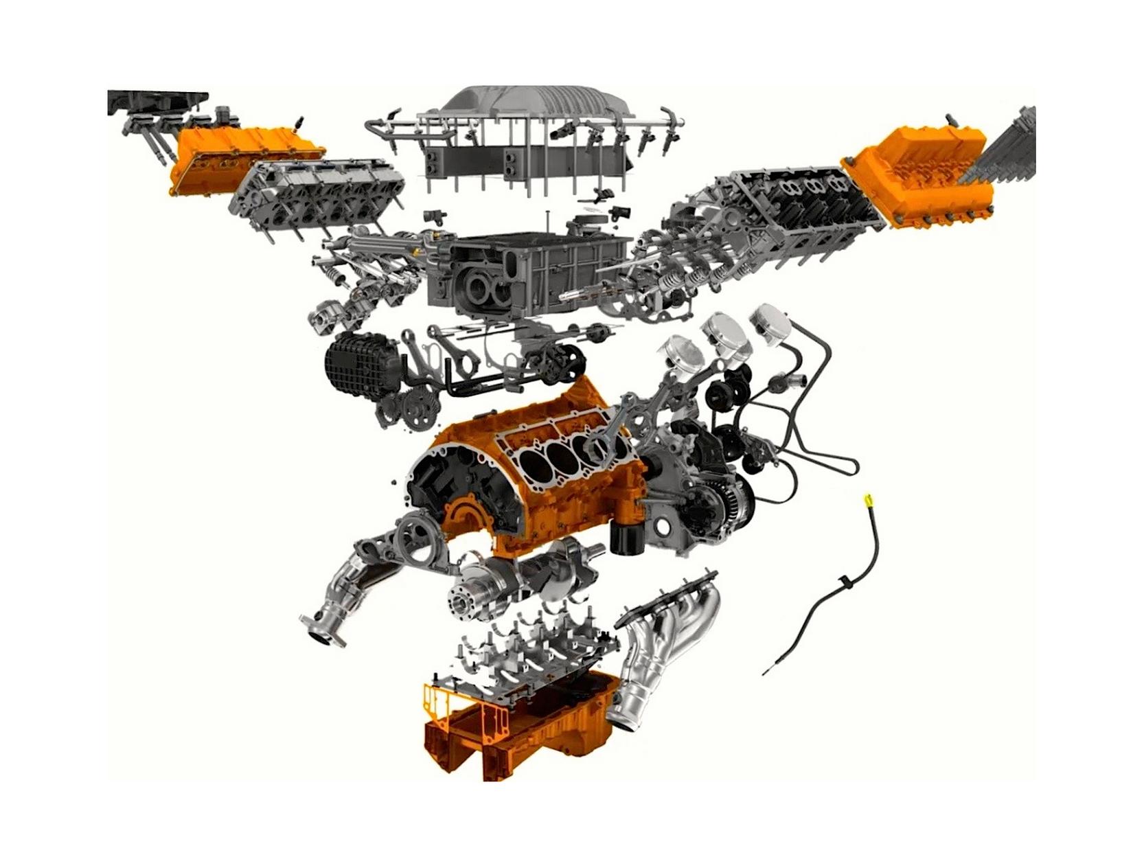 Dodge Hellcat engine - exploded